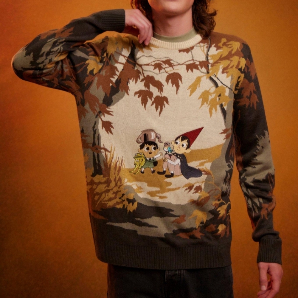 Over The Garden Wall Wirt & Greg Woods Scene Intarsia Sweater